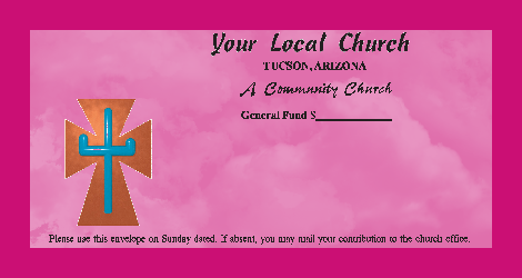 Christian giving or pledge special occasion envelopes for pew or congregation