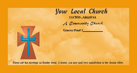 Color options on Christian love offering envelopes for bible churches for congregation