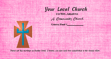 Color options on Christian love offering envelopes for bible churches for congregation
