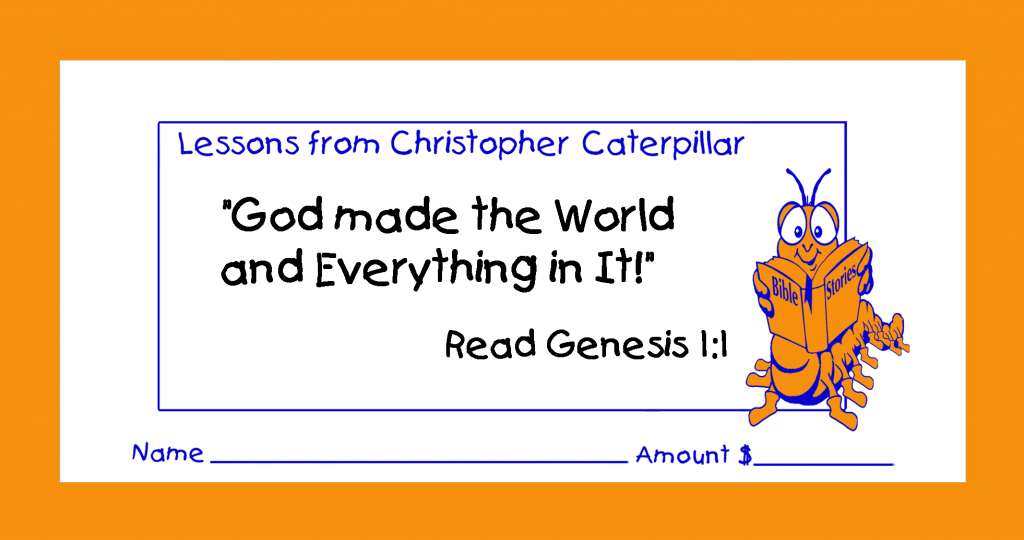Worship Jesus by good stewardship with tithing & collection children’s envelopes for bible churches