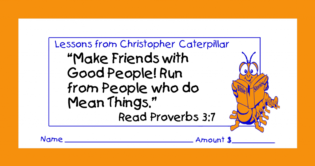 Worship God by good stewardship with love offering or donation children’s envelopes