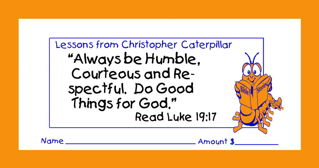 Christian giving or pledge children’s envelopes for pew or congregation