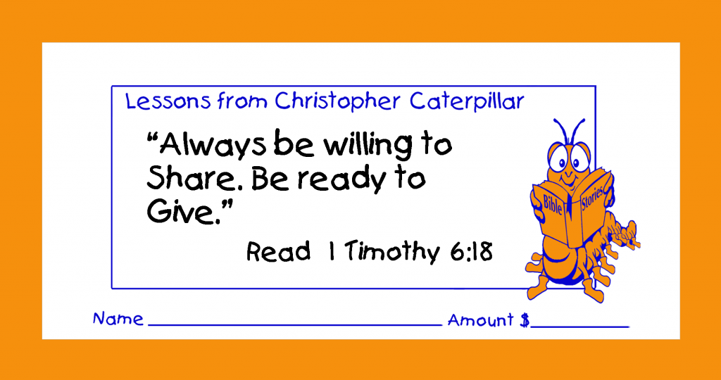 Christian love offering children’s envelopes for bible churches for congregation