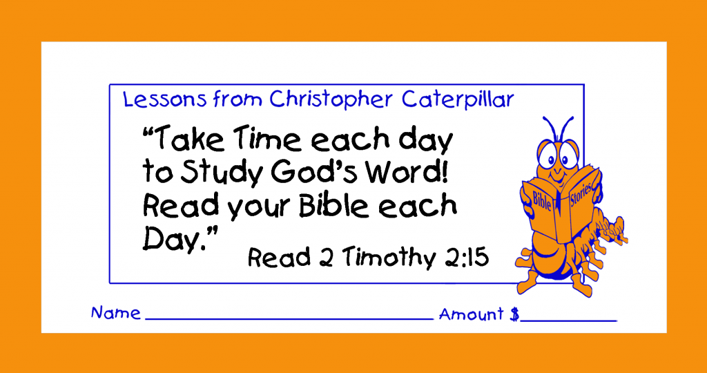 Christian giving or pledge children’s envelopes for pew or congregation