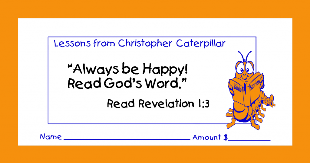 Worship Jesus by good stewardship with tithing & collection children’s envelopes for bible churches
