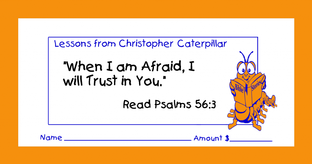 Worship God by good stewardship with love offering or donation children’s envelopes