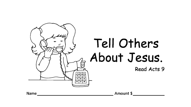 Christian giving or pledge children’s envelopes for pew or congregation