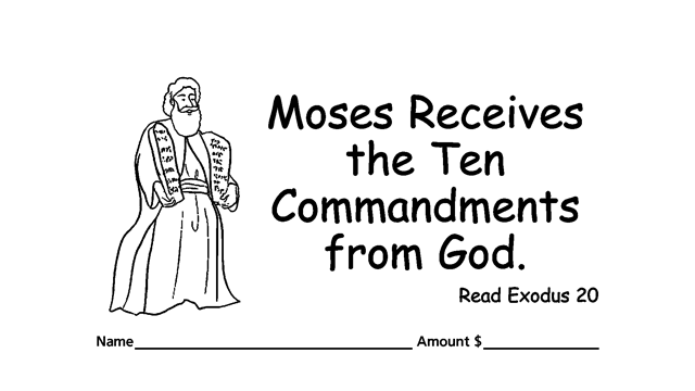 Christian giving or pledge children’s envelopes for pew or congregation