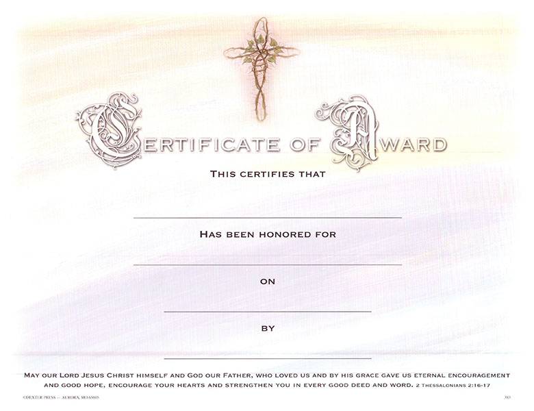 Christian certificate given by pastor for congregant Christian certificate given by pastor for congregant