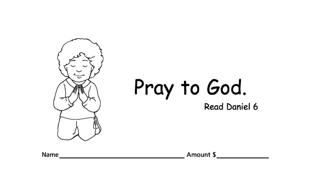 Worship God by good stewardship with love offering or donation children’s envelopes