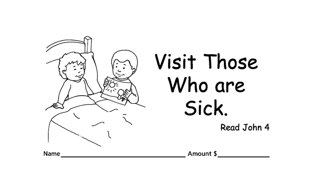 Christian giving or pledge children’s envelopes for pew or congregation