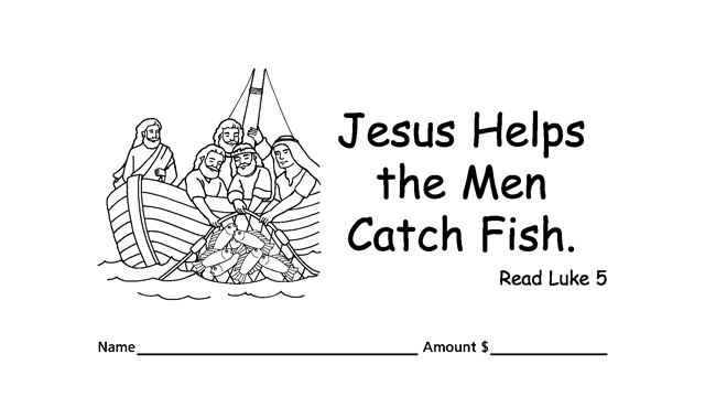 Christian giving or pledge children’s envelopes for pew or congregation