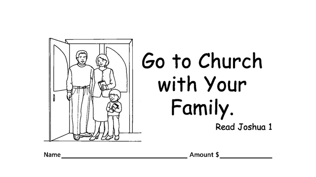 Worship Jesus by good stewardship with tithing & collection children’s envelopes for bible churches