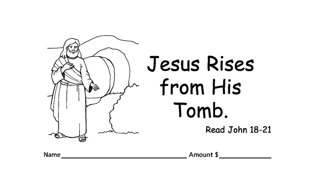 Christian giving or pledge children’s envelopes for pew or congregation