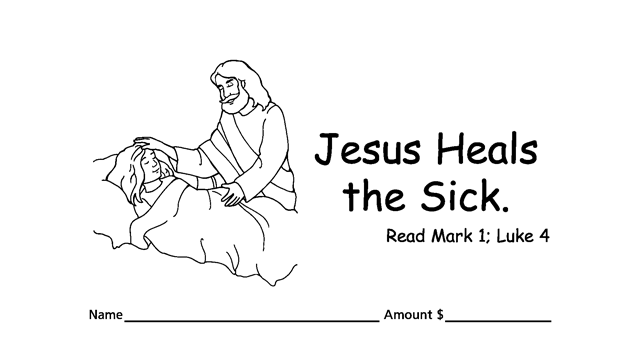 Christian giving or pledge children’s envelopes for pew or congregation